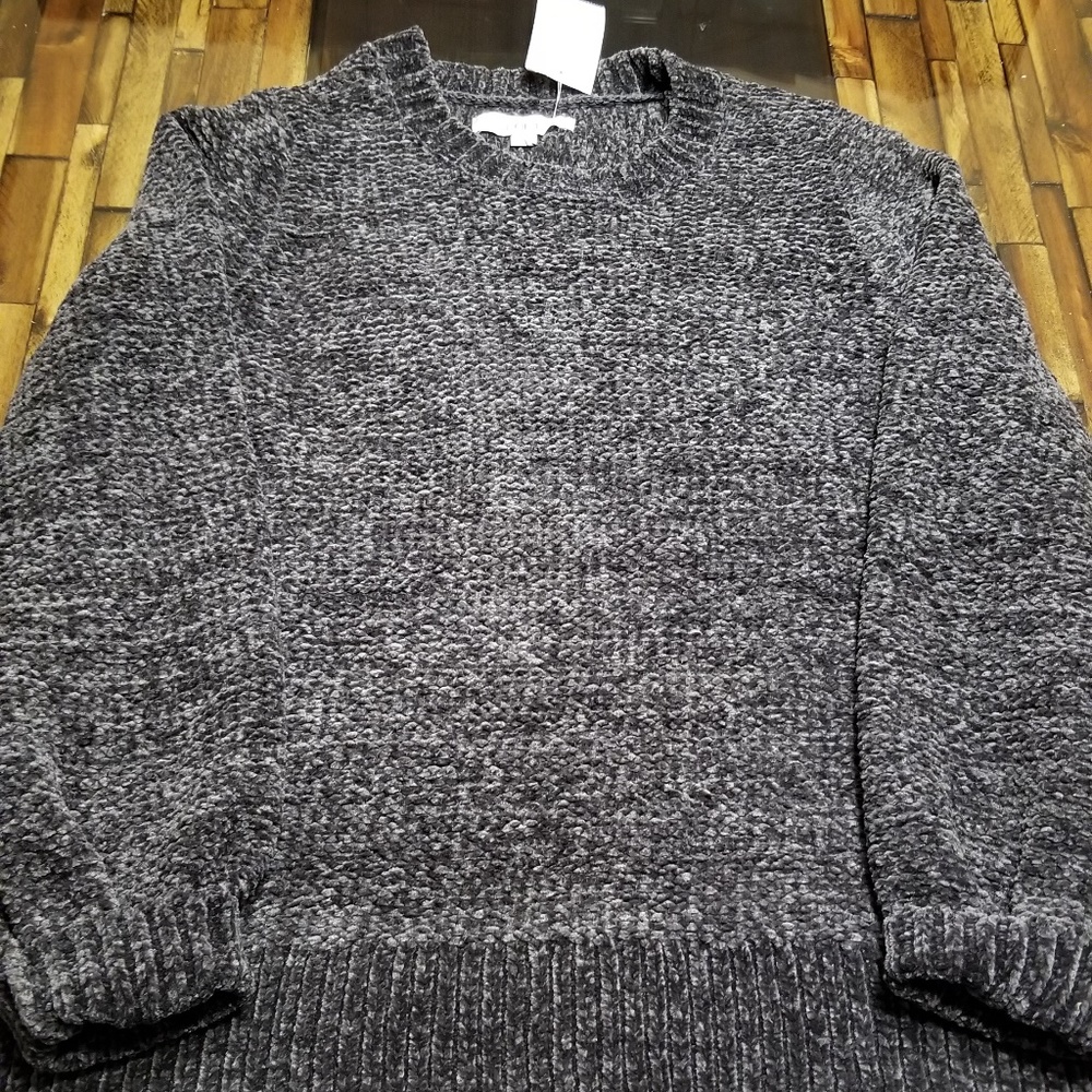 Grey color Chenille sweater by Anne Talyor Loft